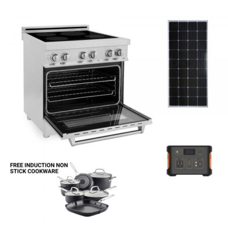 4 Induction Burner Solar 6Hrs Cooker With Oven + Free Cookware