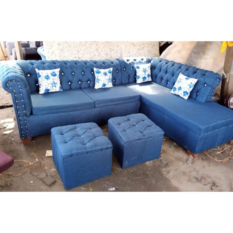 6 Seater Fabric L-Shaped Sofa  Code: LPPF082