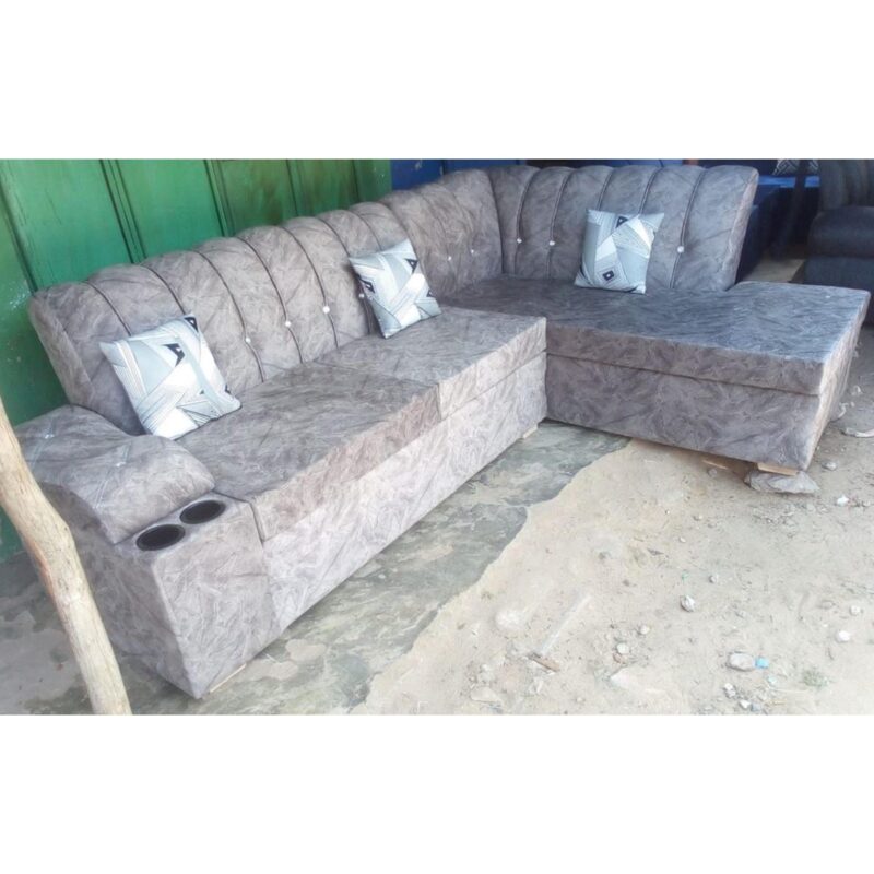 6 Seater Fabric L-Shaped Sofa  Code: LPPF085
