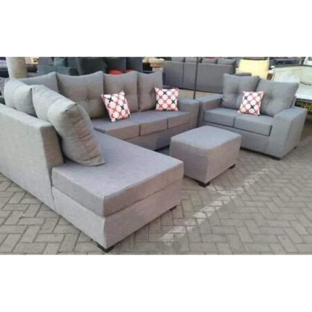 6 Seater Fabric L-Shaped Sofa  Code LPPF087