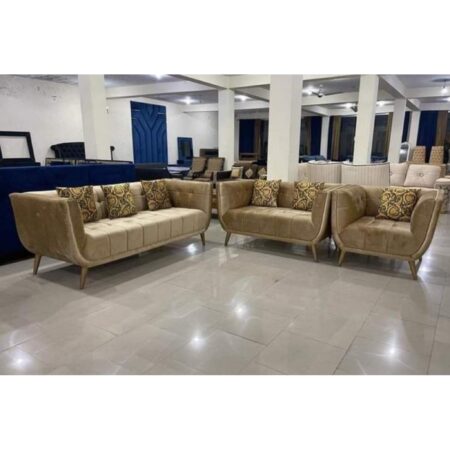 6 Seater Fabric Brown Sofa Set  Code: LPPF041