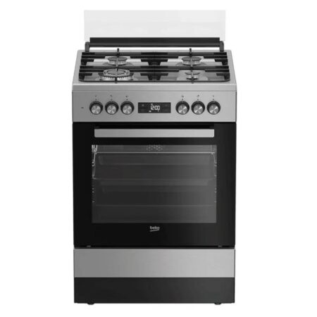Beko 4 Gas Burners 55×55 Digital Electric Oven Standing Cooker