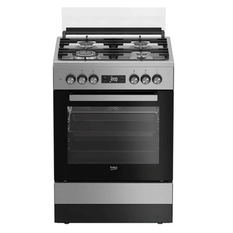 Beko 4 Gas Burners 55×55 Digital Electric Oven Standing Cooker