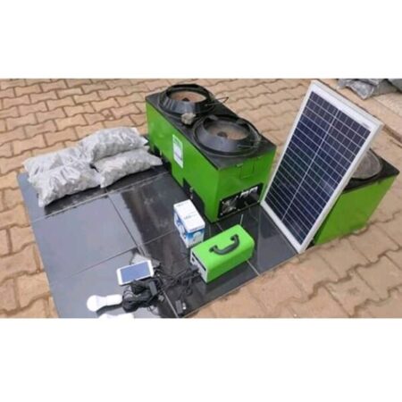 Eco Stove Dual Burner Volcanic Solar Cooker with Battery & Bulbs