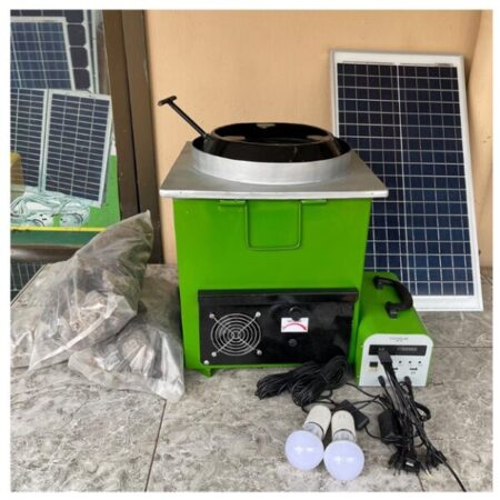 Eco Stove Single Burner Volcanic Solar Cooker with Battery & Bulbs