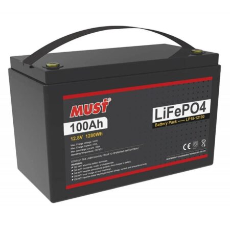 MUST LP15-12100 LiFePO4 Batteries (12.8V/100Ah)