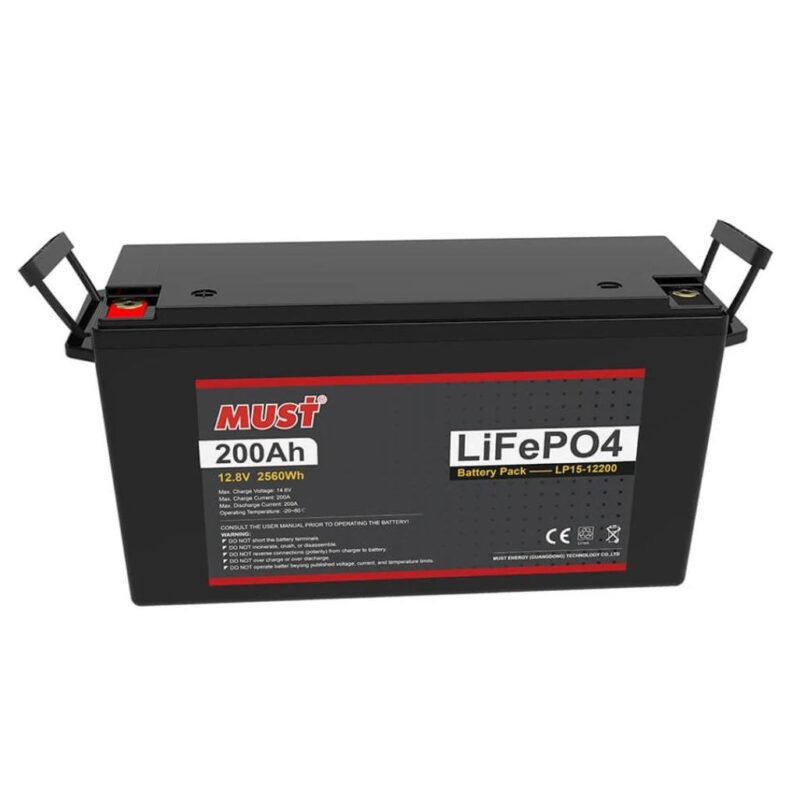MUST LP15-12200 LiFePO4 Batteries (12.8V/200Ah)
