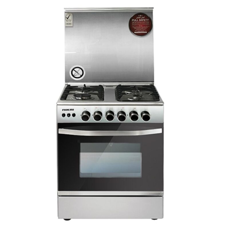 Nikai 4 Gas Burners 60×60 Electric Oven Standing Cooker