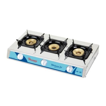 Ramtons 3 Gas Burner Non- stick Table Top Cooker
