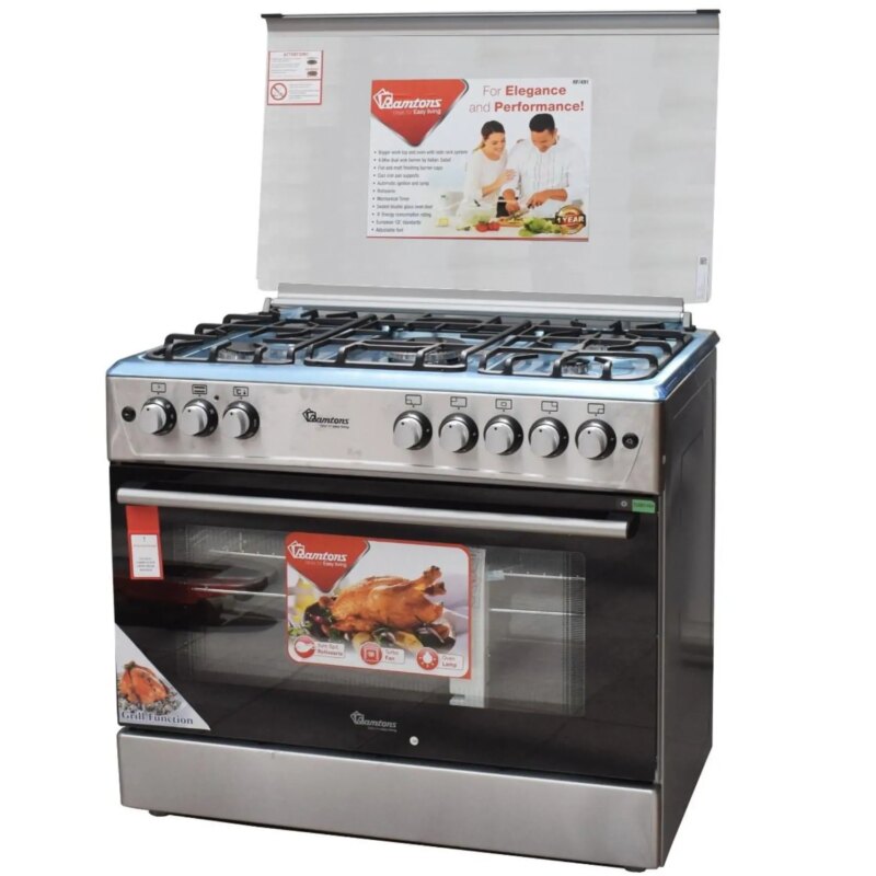 Ramtons 5 Gas Burners 90×60 Electric Oven Standing Cooker
