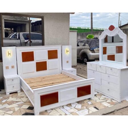 Wooden 5×6 Bed + Side Tables  Code: LPPF102