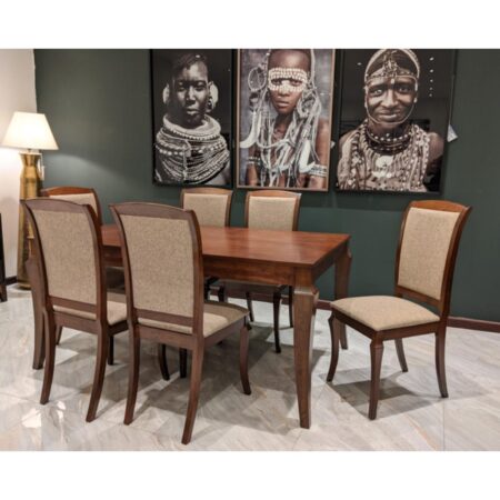 Wooden 6 Seater Dinning Table Set  Code: 68