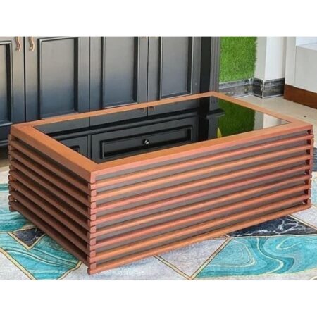 Wooden Coffee Table with Glass Top  Code: LPPF098