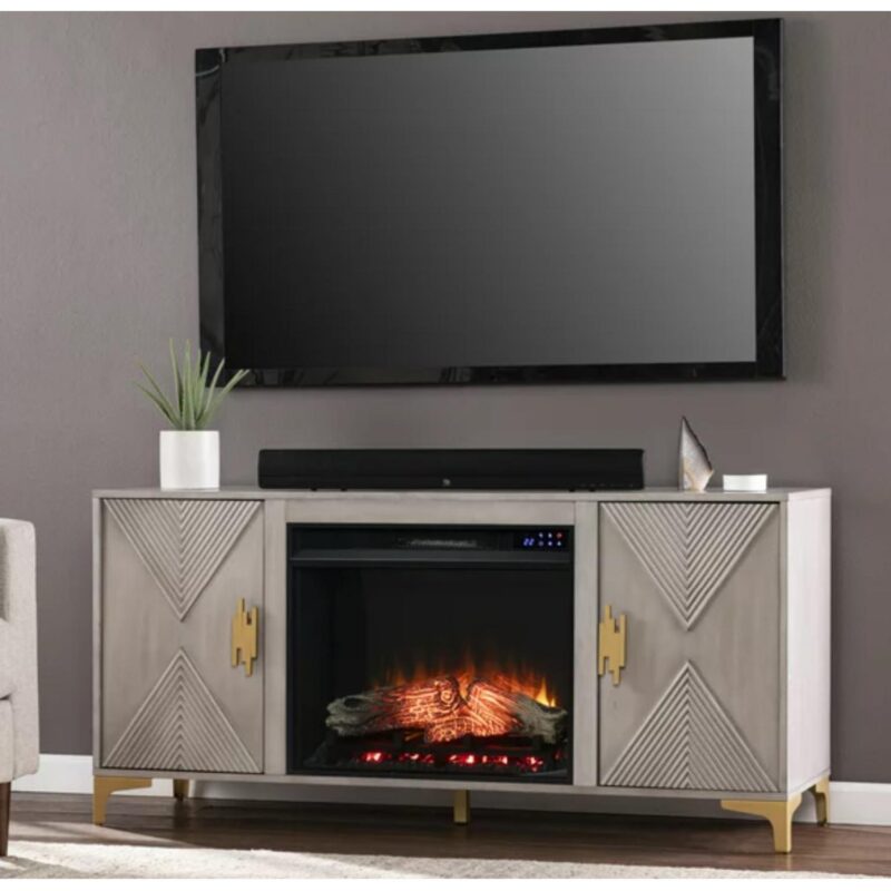 Wooden TV Stand with Electric Fire Place  Code: LPPF61