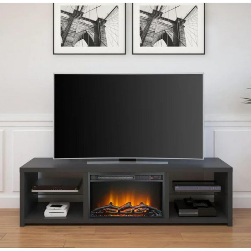 Wooden TV Stand with Electric Fire Place  Code LPPF63